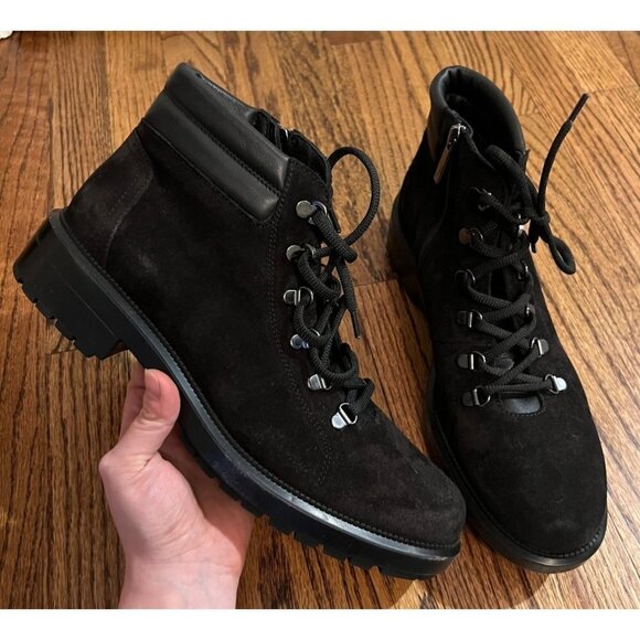 NEW Aquatalia | Liviana Hiker Bootie Black Suede Sz 11‎ - Picture 2 of 8